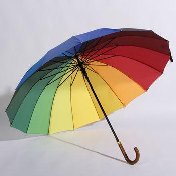 【厂家销售】靓金兴 特大高档直杆彩虹伞 自动伞 广告伞礼品伞